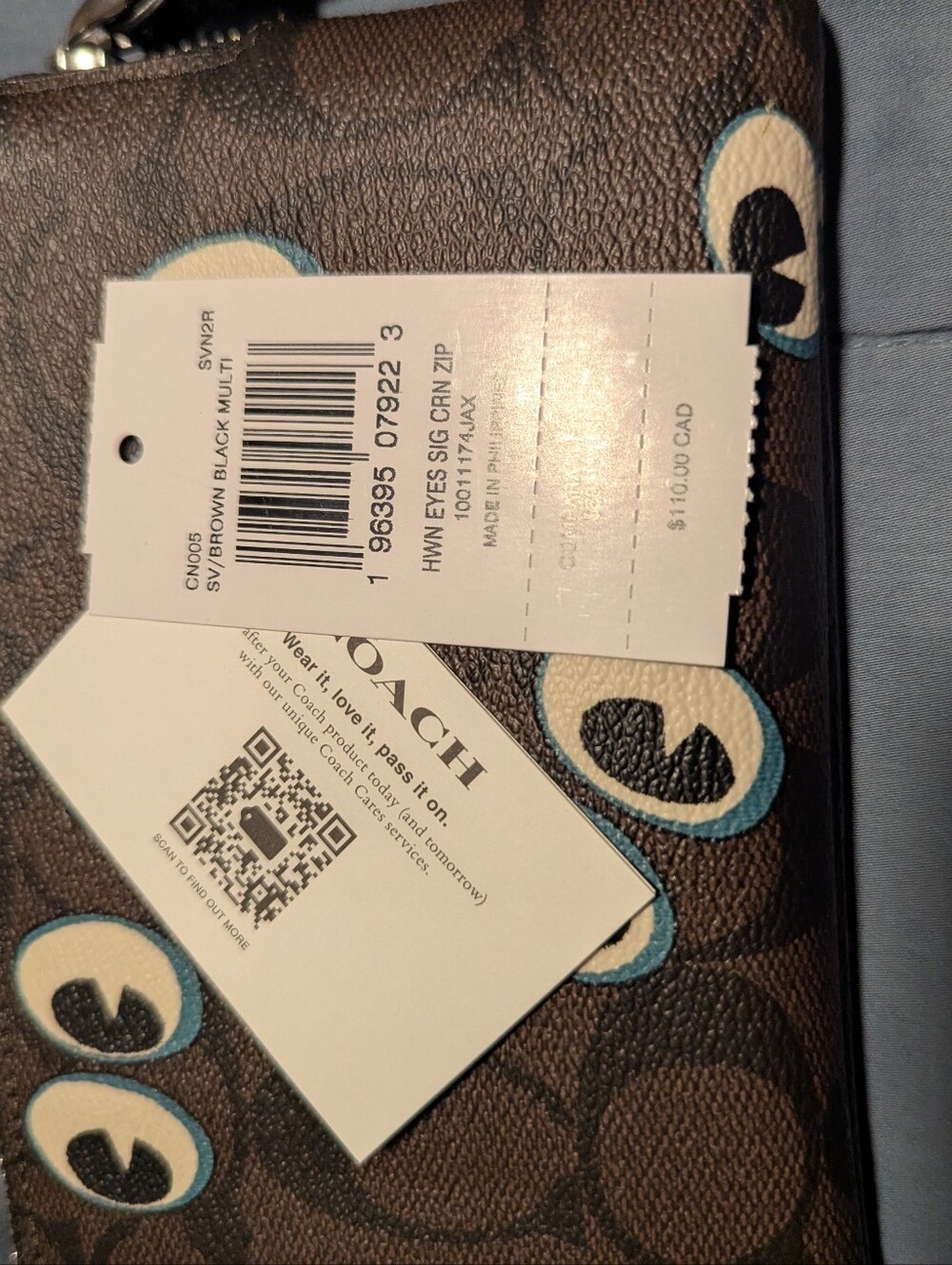 Stylish Black and Brown Coach Tote Bag Plus Card Case. Halloween Ready! - Picture 4 of 4